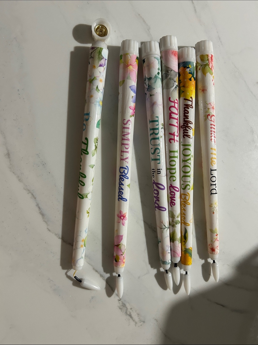 Floral Inspirational Gel Pen Set in Multi-Color